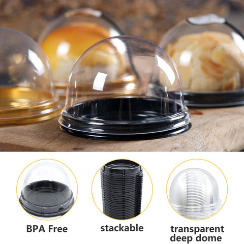 Lubsmuns caja mini cupcake apilable transparente, ideal para transporte y reparto