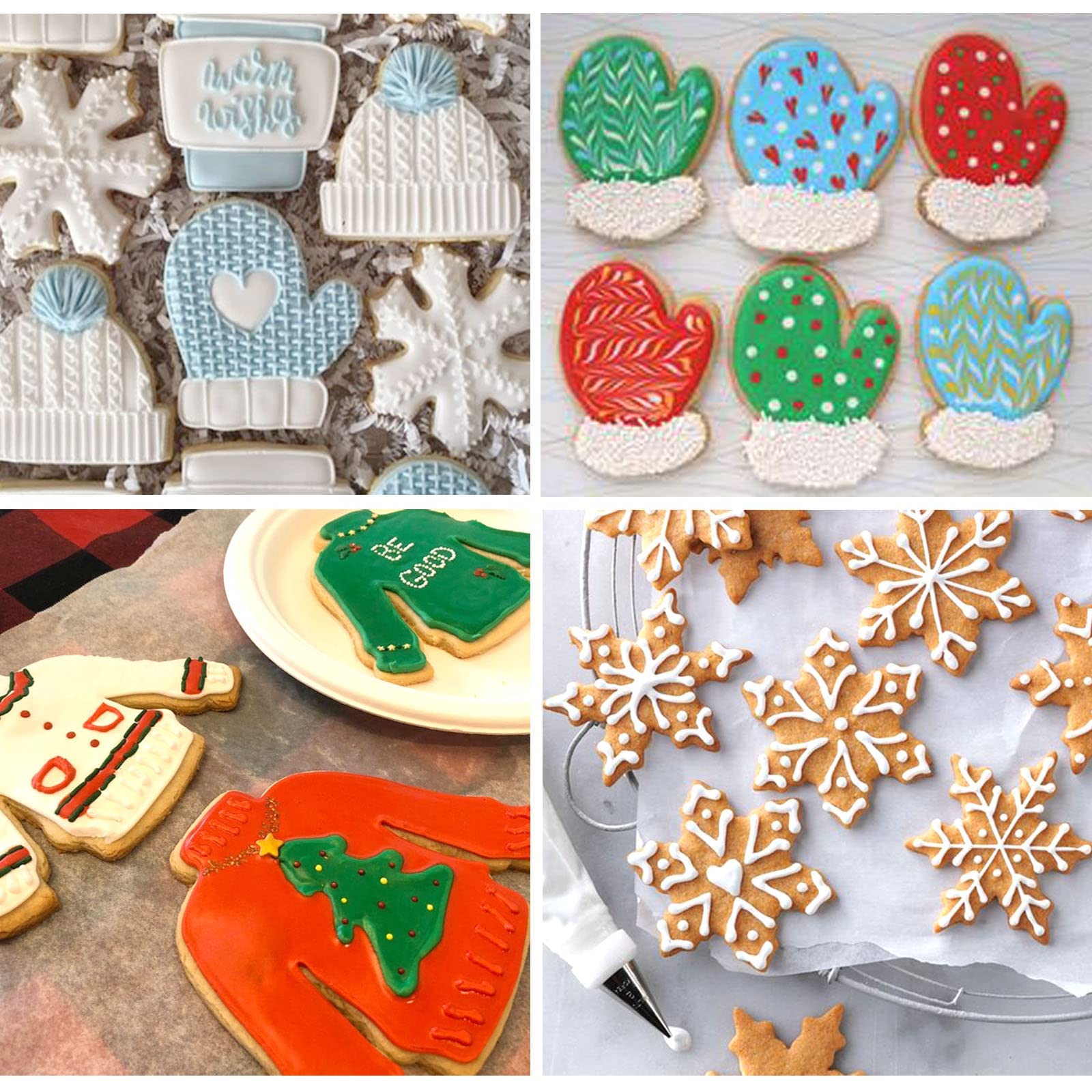 Cortadores LUBTOSMN copo de nieve, perfectos para galletas y glaseado.