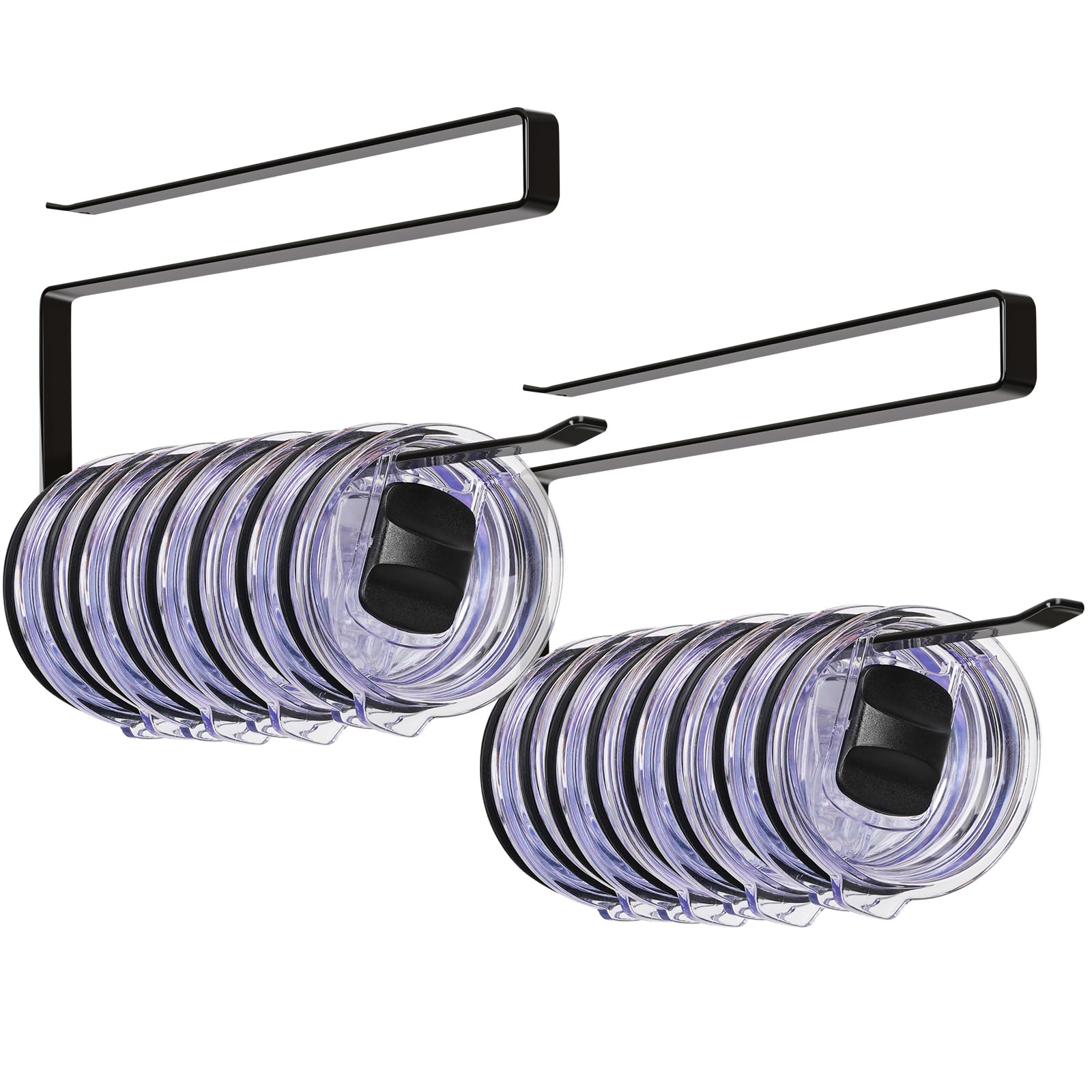 Lucasden organizador de tapas para vasos, pack 2, ahorro de espacio en la cocina.
