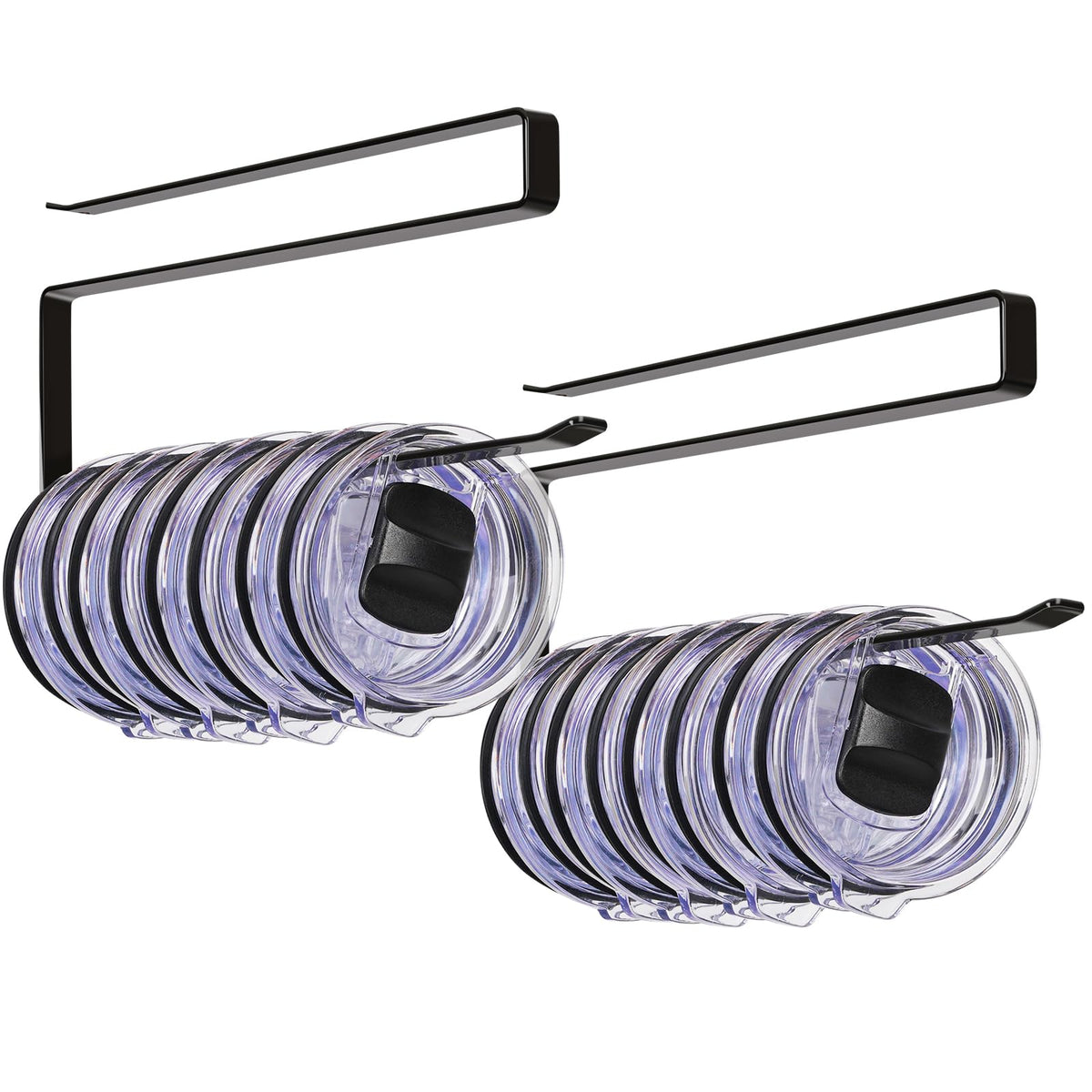 Lucasden organizador de tapas para vasos, pack 2, ahorro de espacio en la cocina.