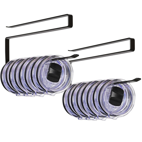Lucasden organizador de tapas para vasos, pack 2, ahorro de espacio en la cocina.