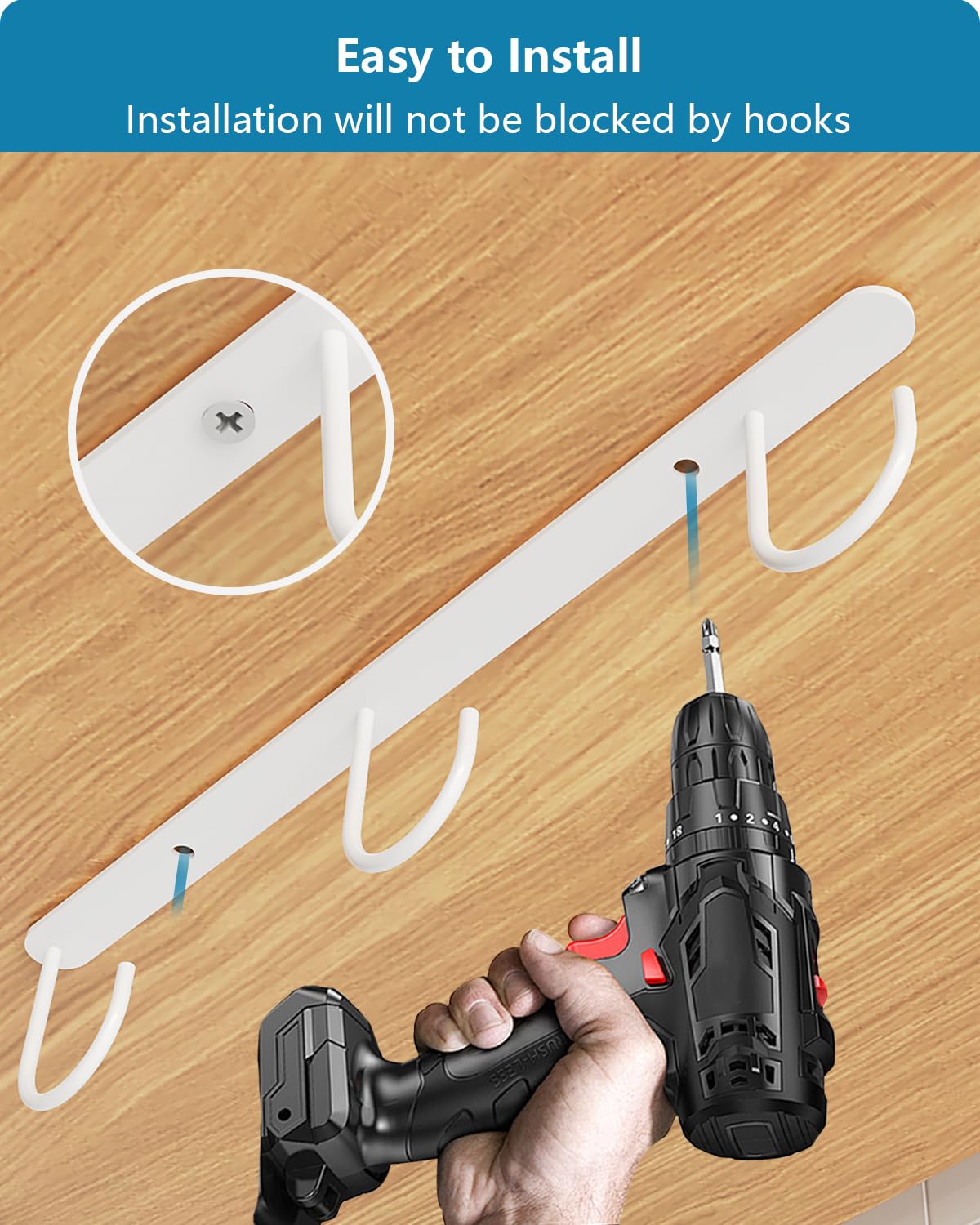 Luckinow gancho de 26,5 cm de longitud para organización de tazas.