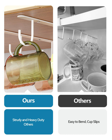 Luckinow solución de almacenamiento bajo estante para tazas y utensilios.