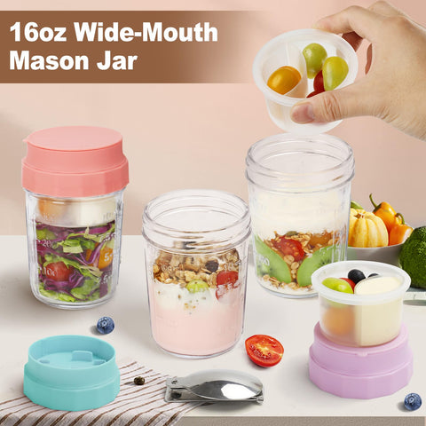 LUCKJOY usos versátiles para café, té y yogur en frascos de vidrio