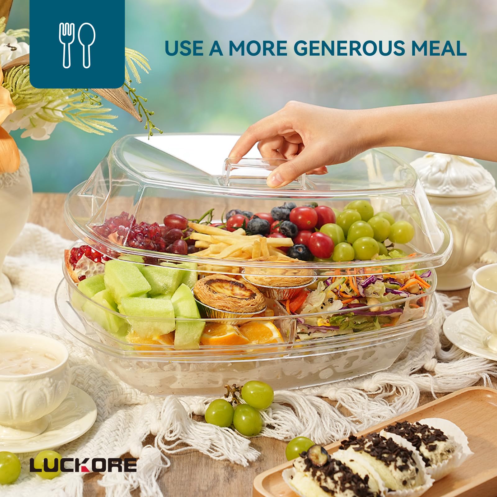 Luckore base hielo, mantiene los alimentos fríos sin necesidad de refrigerador.