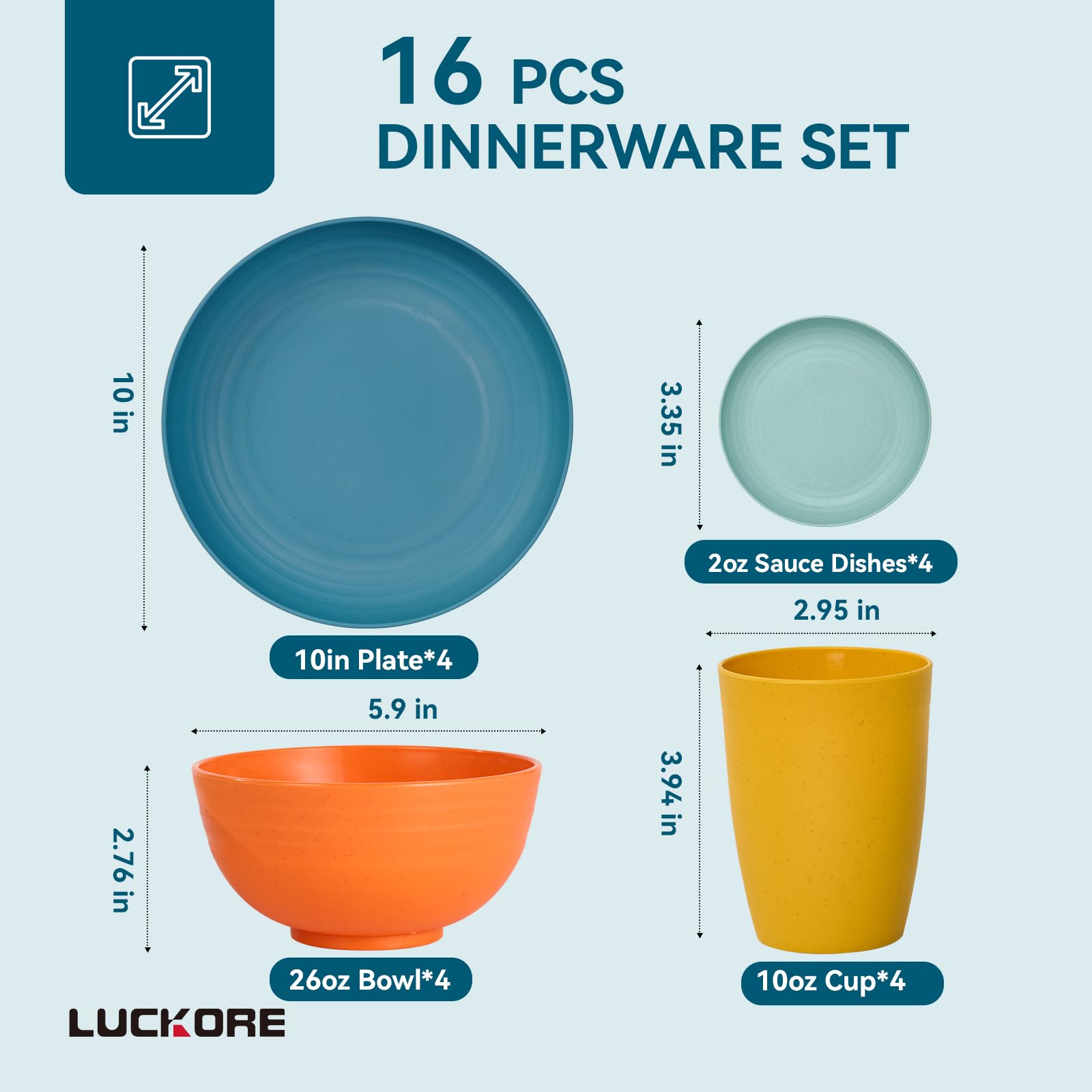 Luckore cuenco de 26 oz, perfecto para sopa y cereal