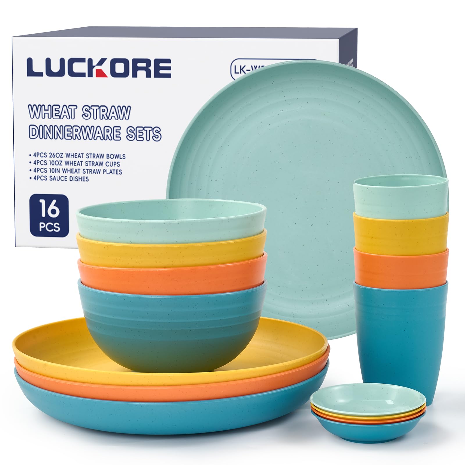 Luckore plato de 10 pulgadas, duradero para uso diario
