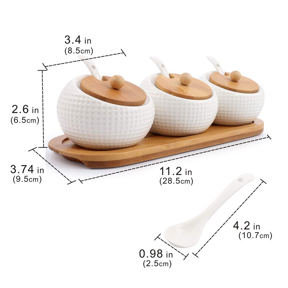Lucky Goddness contenedores porcelana mantienen especias secas y listas para usar