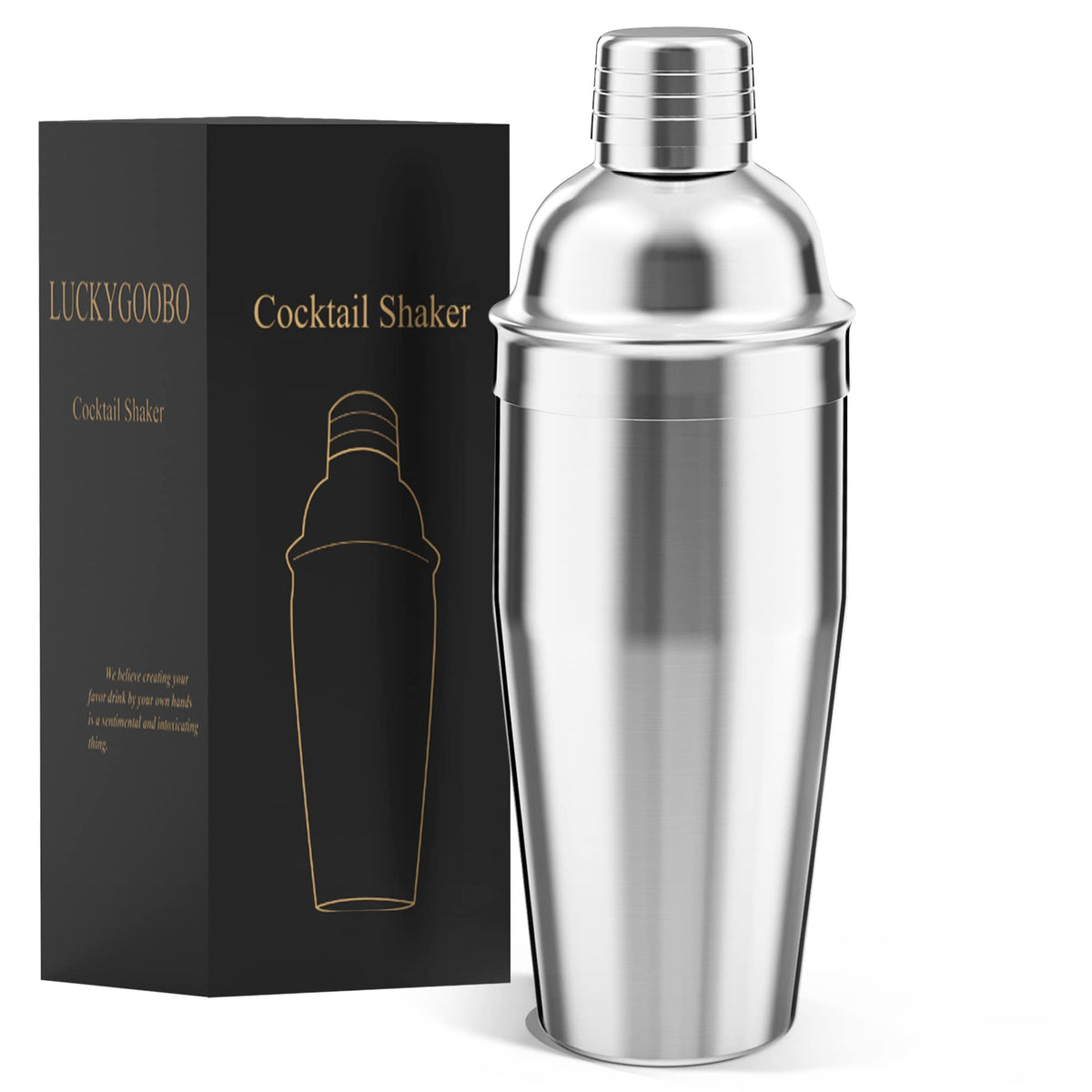 LUCKYGOOBO agitador-coctel 24oz en acabado espejo para uso doméstico.