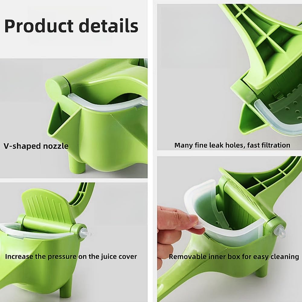 Luckylight exprimidor manual, salida de jugo clara para bebidas rápidas.