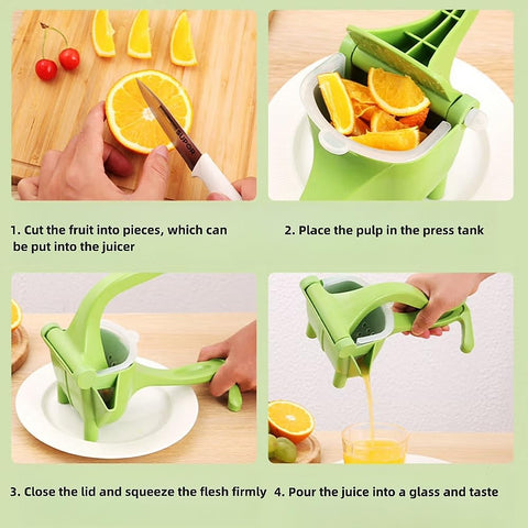 Luckylight exprimidor manual, preparación de jugos de naranja y sandía.