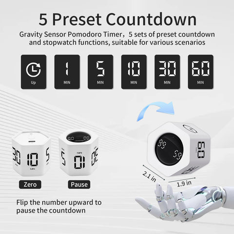 LUCKY TIME modo conteo regresivo para sesiones Pomodoro precisas