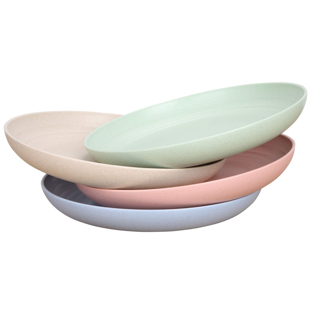 LuckyZone plato de trigo y paja de 7.8 pulgadas, ideal para comidas diarias