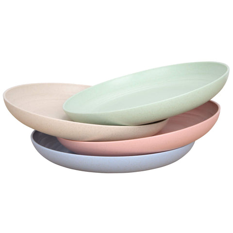 LuckyZone plato de trigo y paja de 7.8 pulgadas, ideal para comidas diarias