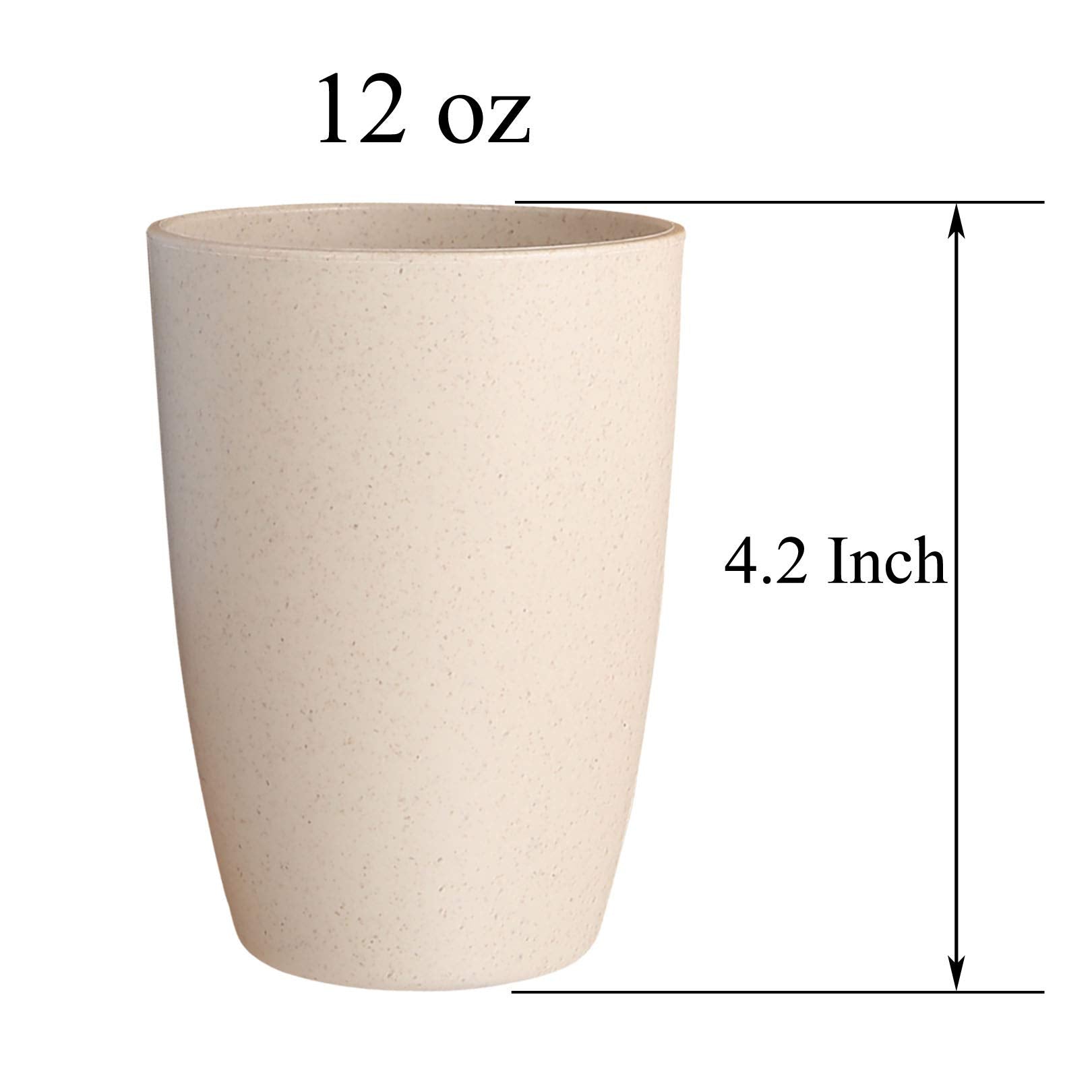 LuckyZone vaso irrompible de paja de trigo, ideal para picnic
