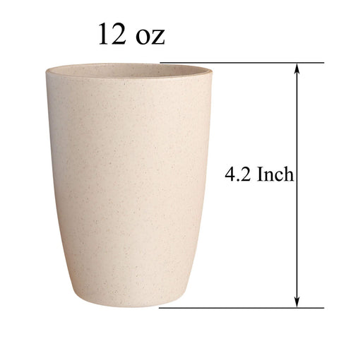 LuckyZone vaso irrompible de paja de trigo, ideal para picnic