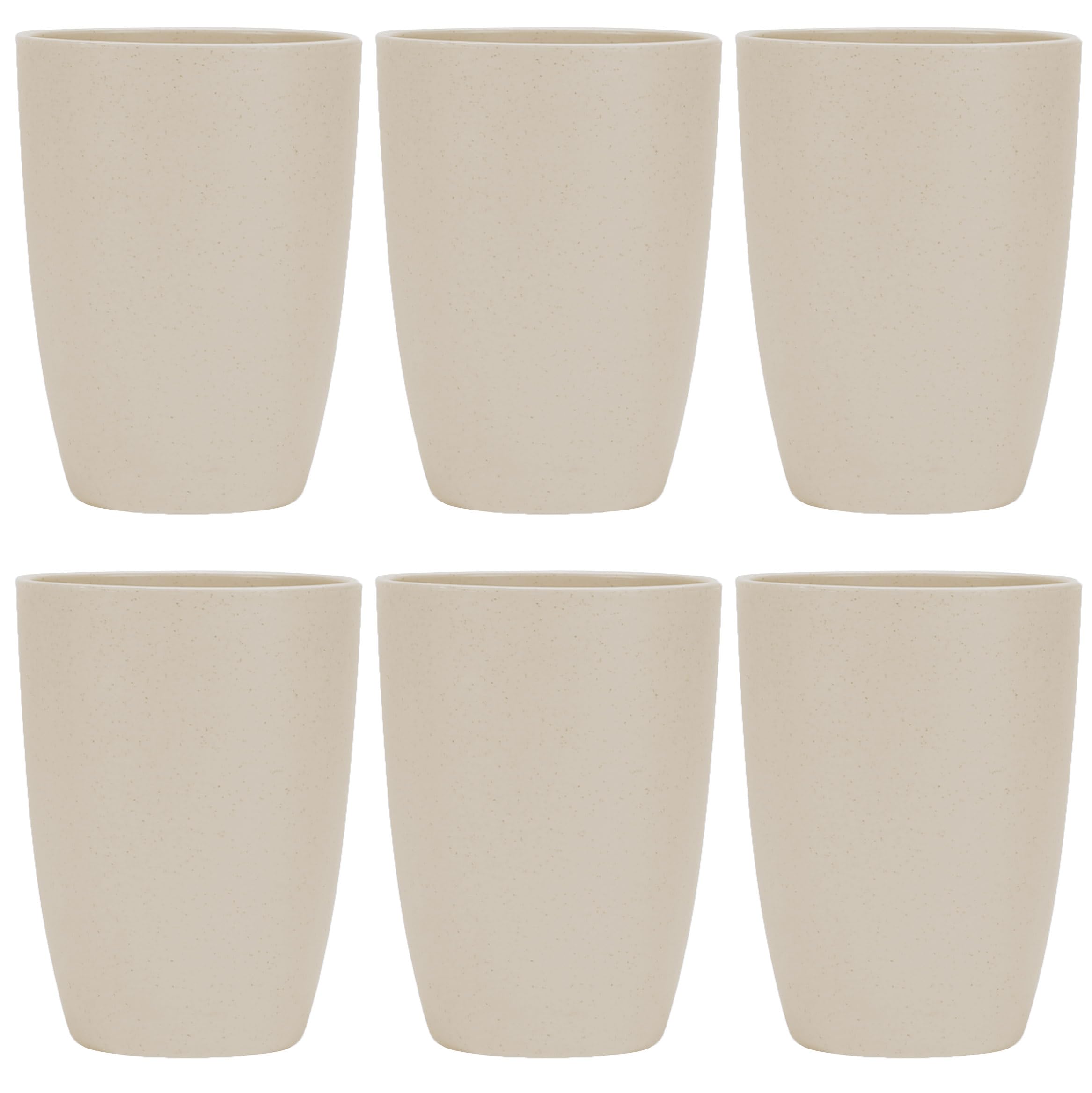 Vaso LuckyZone de fibra de trigo 12 onzas beige, ligero y seguro