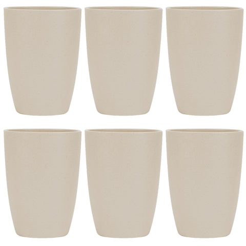 Vaso LuckyZone de fibra de trigo 12 onzas beige, ligero y seguro