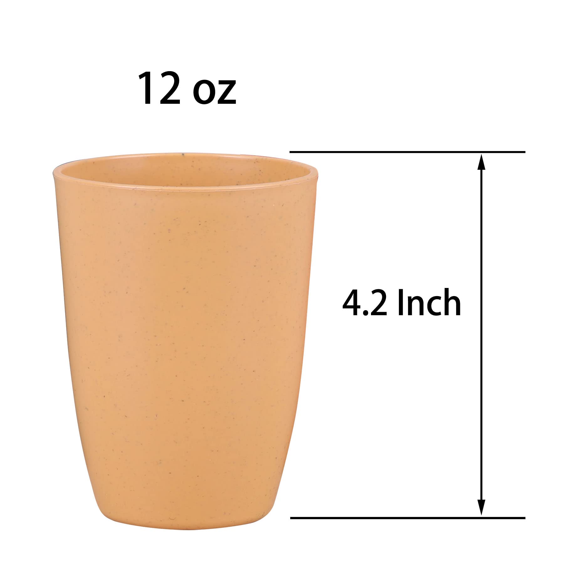 Vaso LuckyZone de paja de trigo 12 oz, disponible en 6 colores para la cocina.