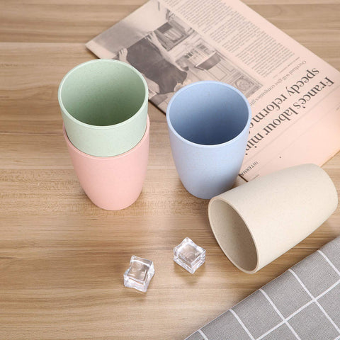 LuckyZone pack de 5 copas de trigo sostenibles para la mesa.