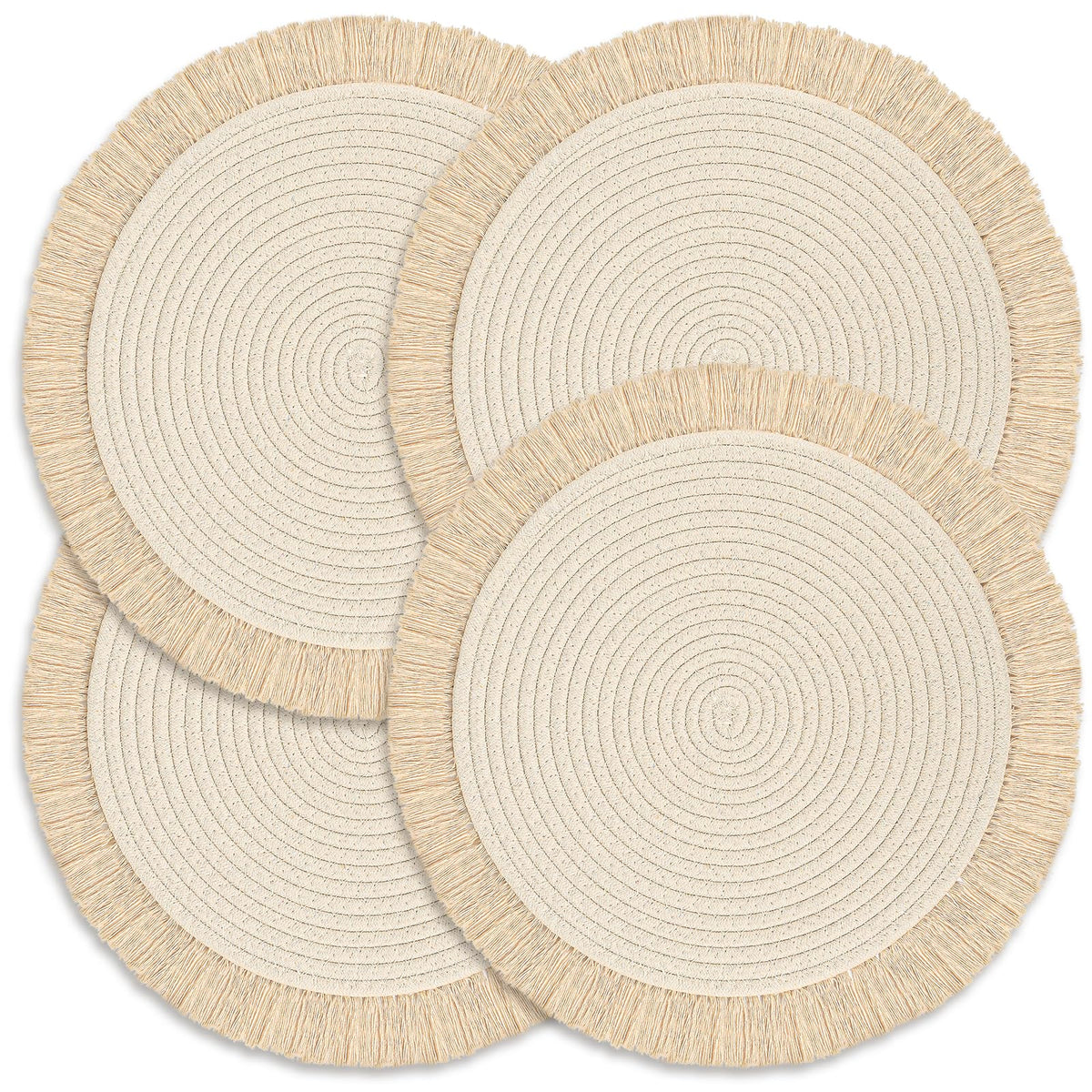 Lucomb manteles redondos de 13 pulgadas para comedor, juego perfecto para cenas elegantes.