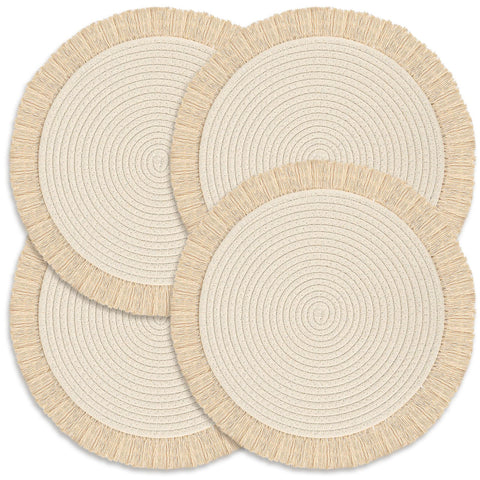 Lucomb manteles redondos de 13 pulgadas para comedor, juego perfecto para cenas elegantes.