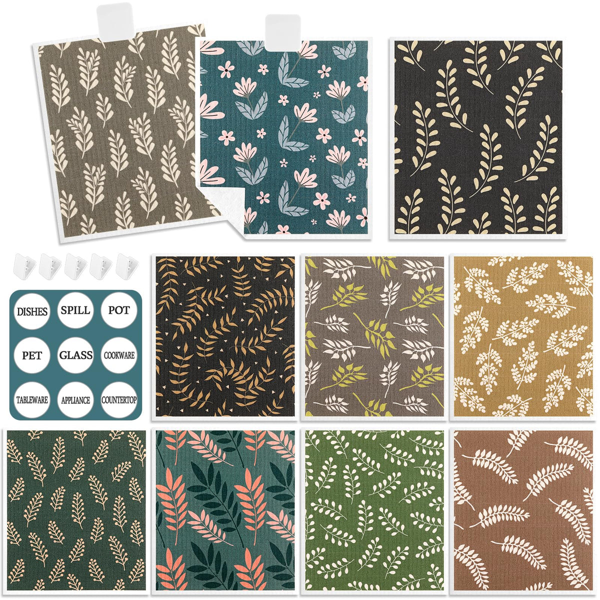 Lucomb trapo sueco: set de diez estilos para decorar y limpiar la cocina