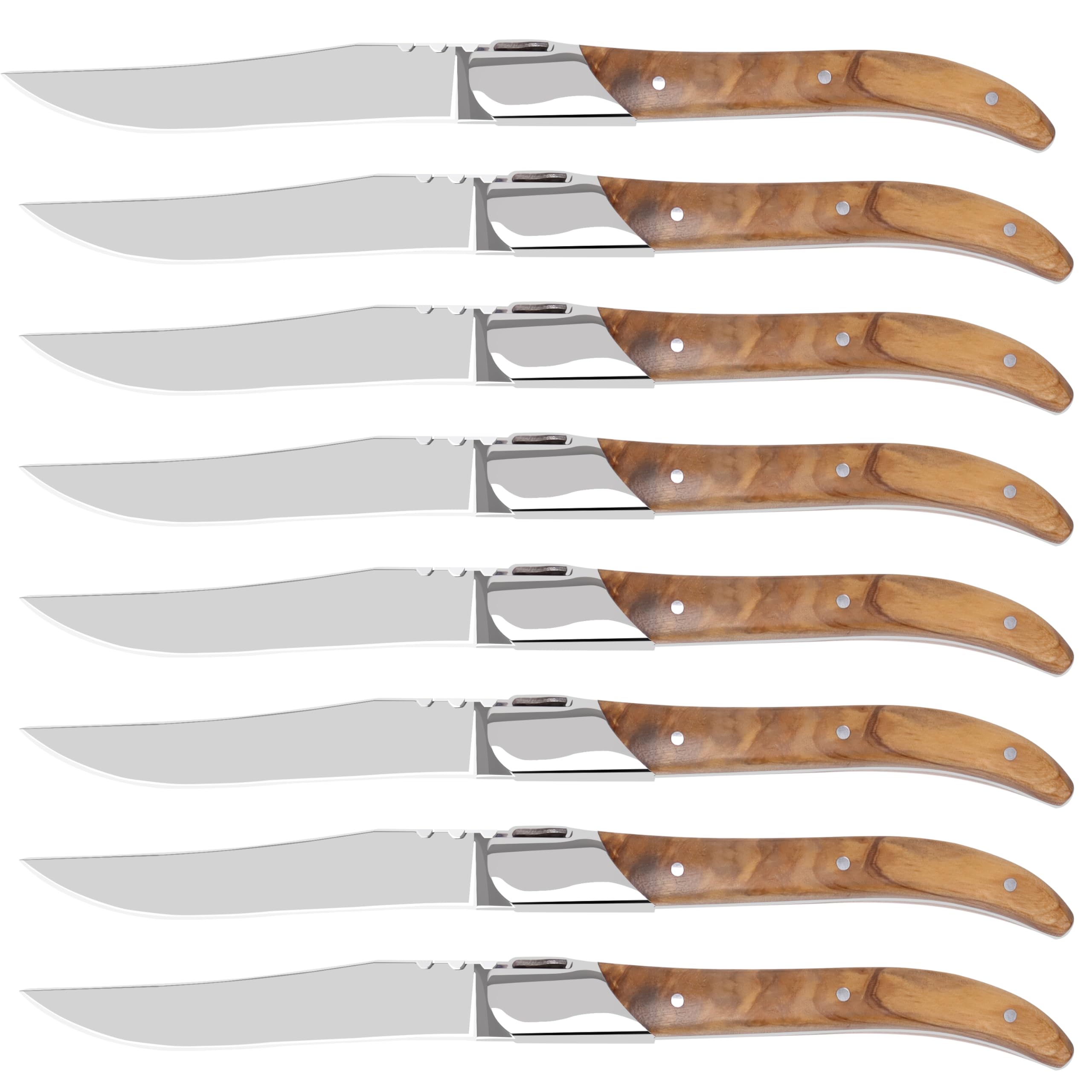 Cuchillo LUVCOSY Laguiole estilo con corte recto para filetear con precisión.