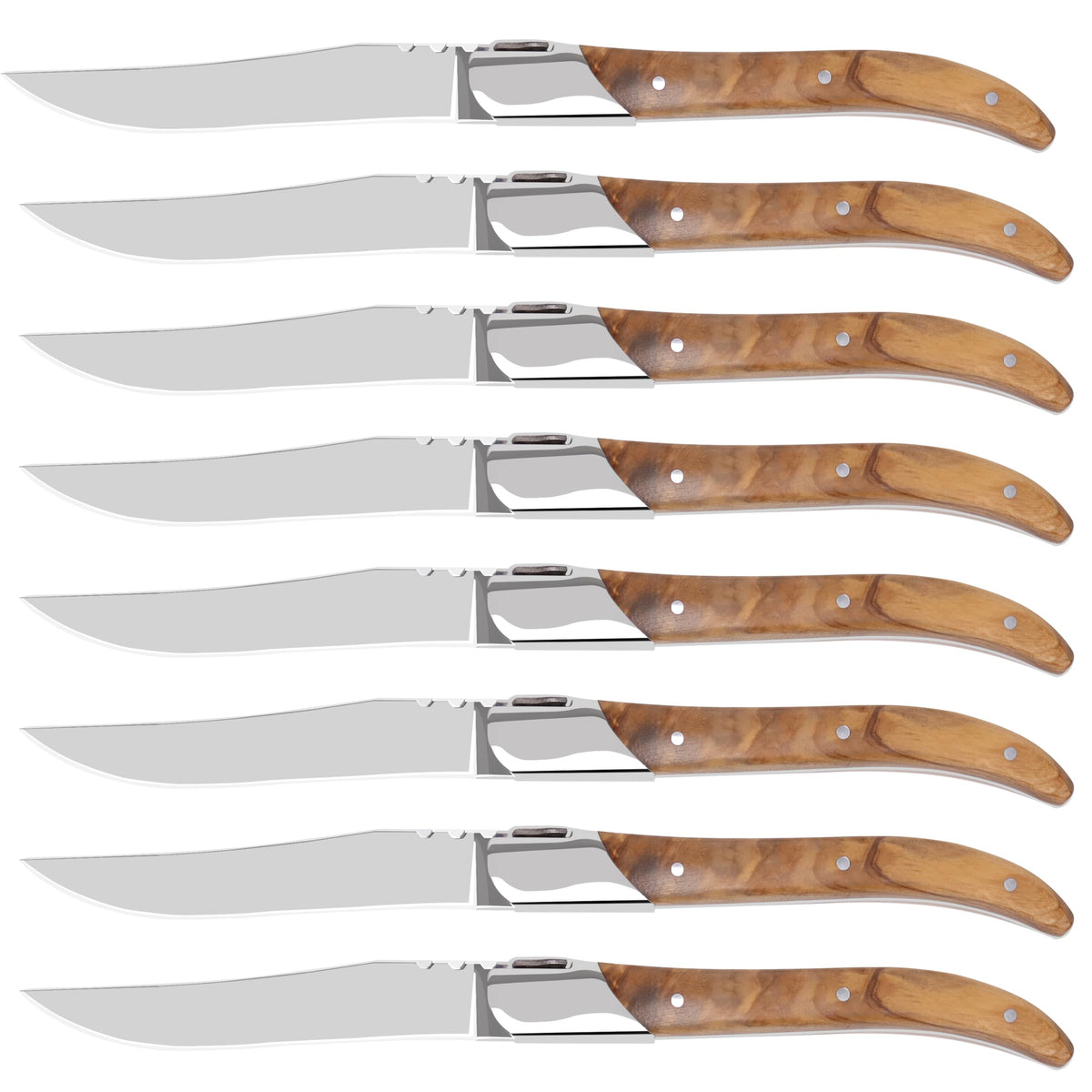 Cuchillo LUVCOSY Laguiole estilo con corte recto para filetear con precisión.