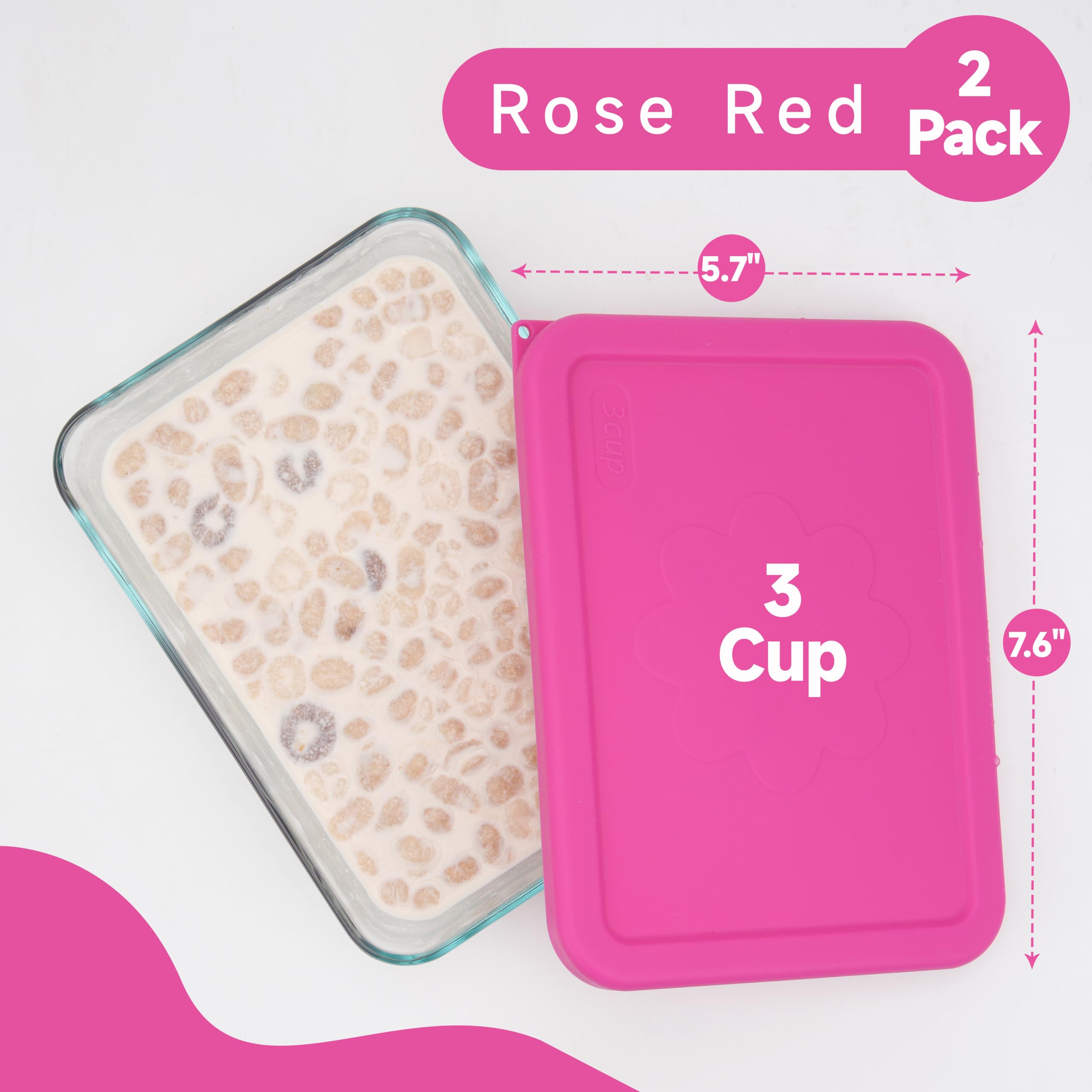 LUVCOSY tapa de silicona para Pyrex 7210-PC, cierre hermético para evitar derrames