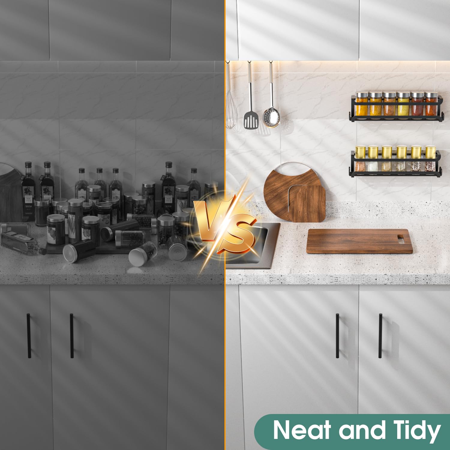 LUCYCAZ metal resistente con acabado negro para uso diario en cocina.