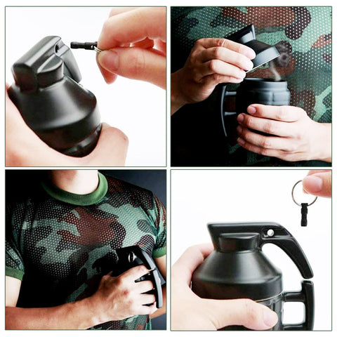 Diseño de granada en taza cerámica LUCYLANKER, estilo único para aficionados.