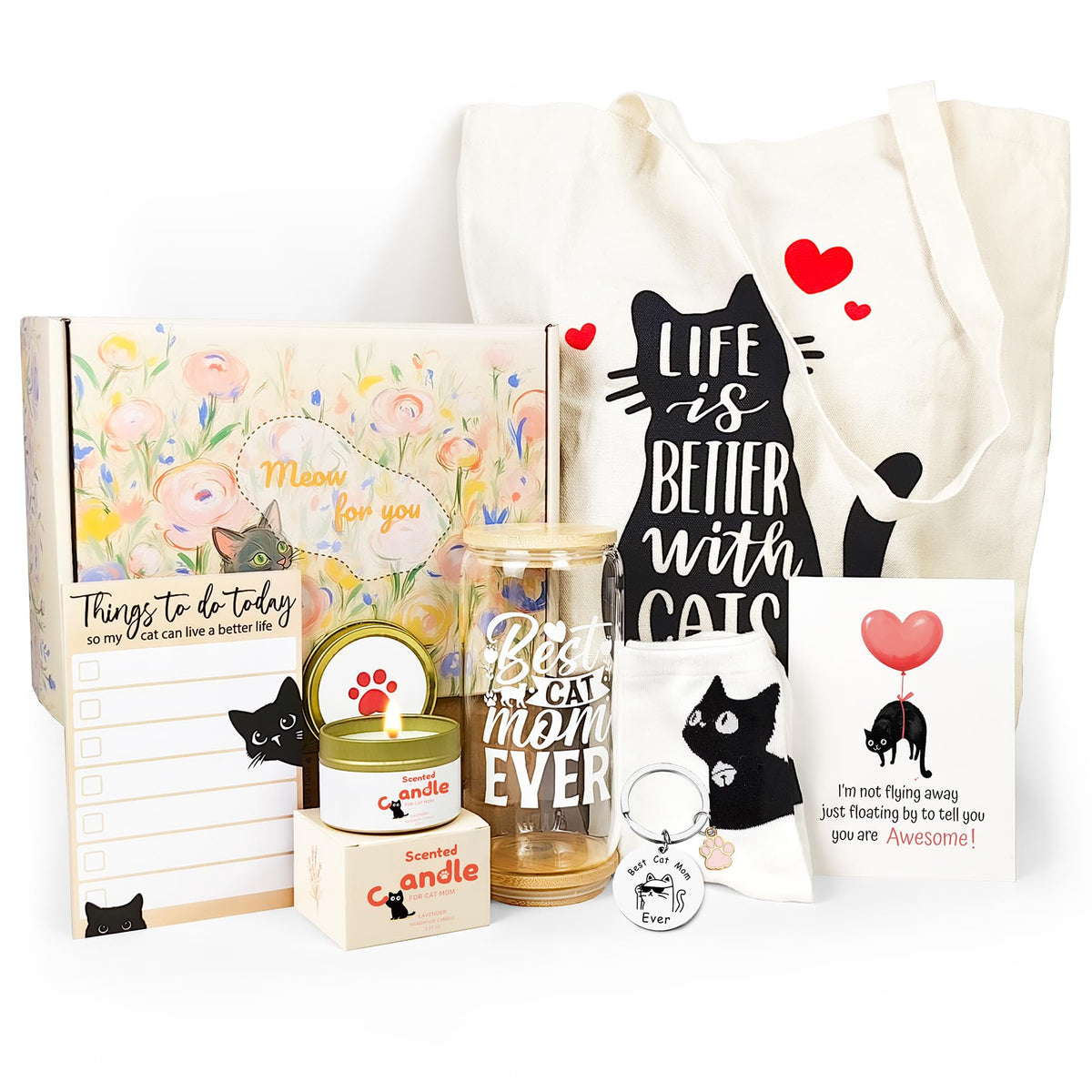 LUICONMO vaso de café con diseño de gato 16oz para empezar el día con estilo