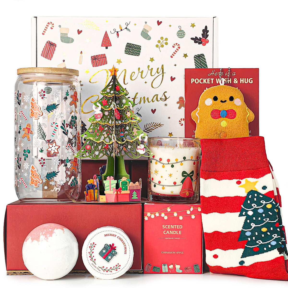 LUICONMO vaso de cristal navideño para brindar con estilo