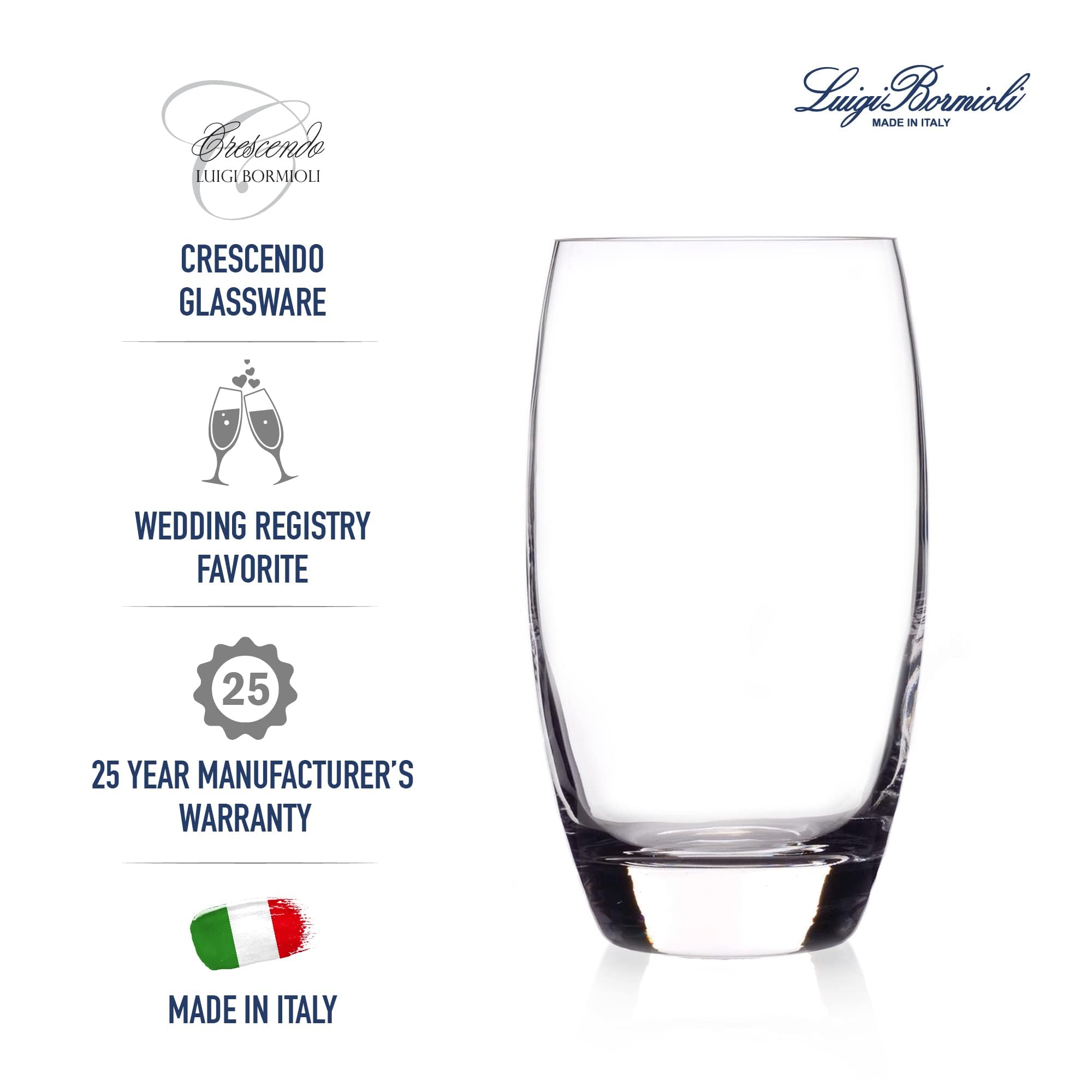 Conjunto de 4 vasos altos Crescendo, perfecto para reuniones