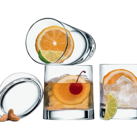 Vaso Luigi Bormioli Veronese DOF, conjunto de seis, brillo cristalino para whisky