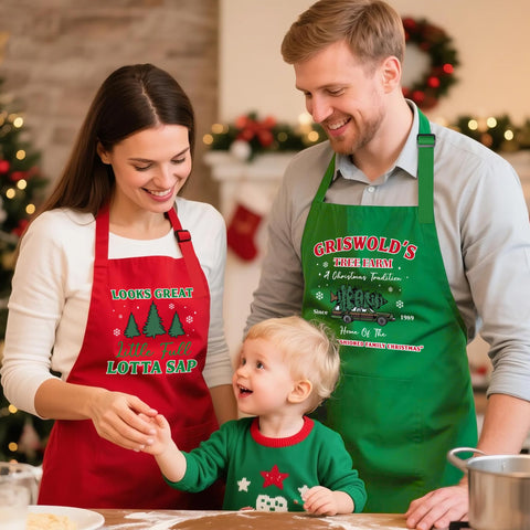 Delantal navideño Luiqs Vens como regalo para cocineros.