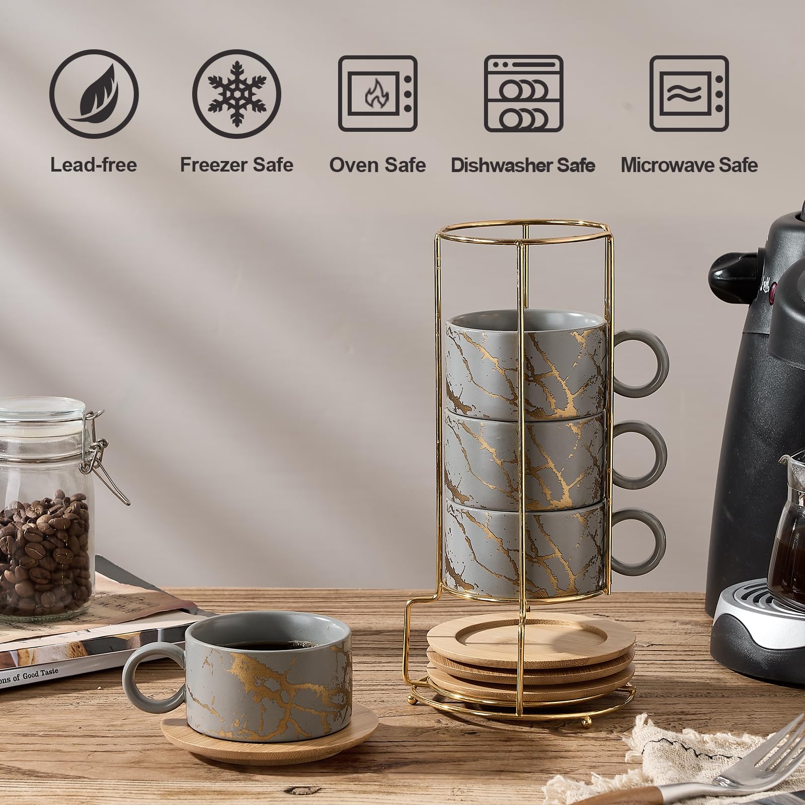 Diseño clásico de LUKA que encaja con cafeteras y decoración