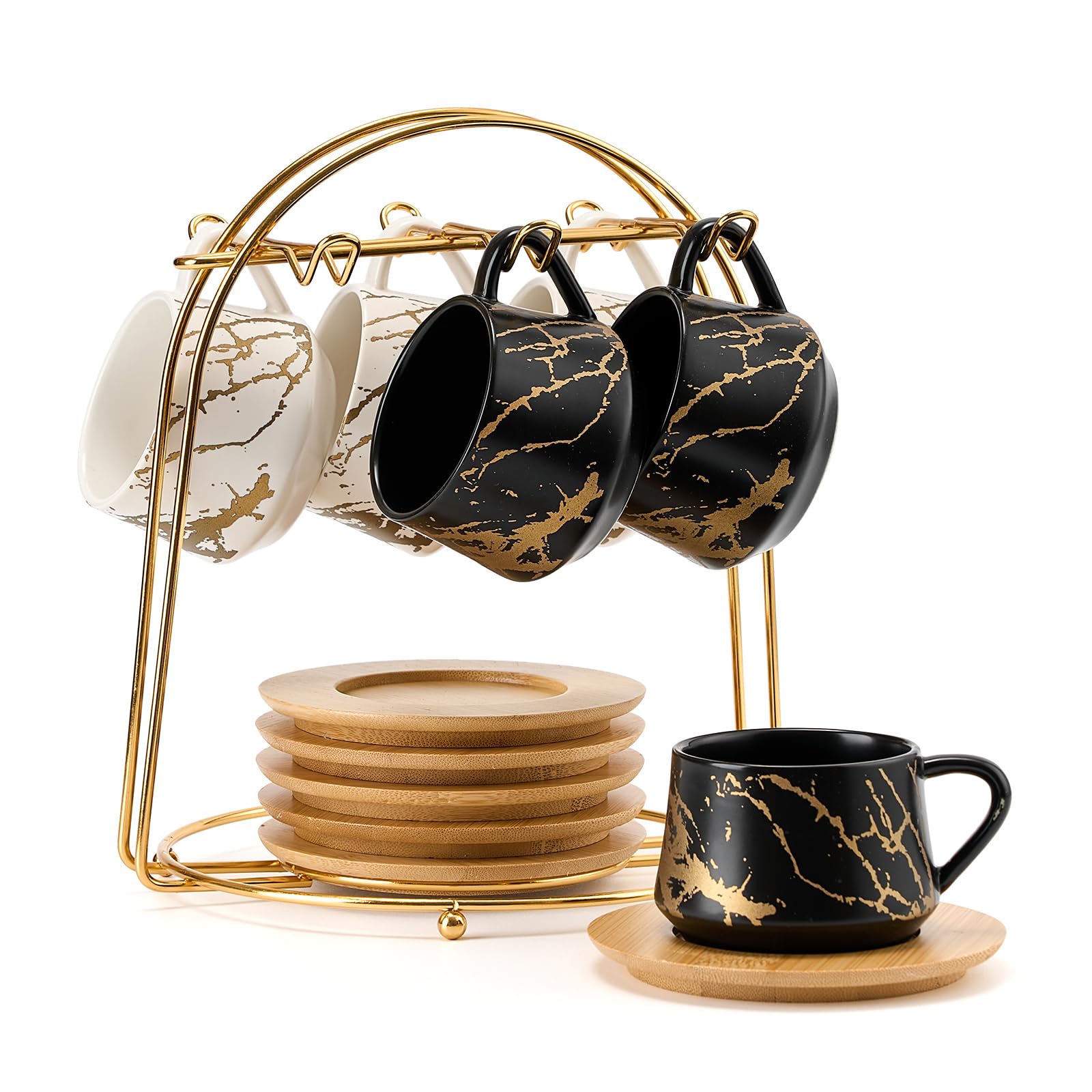Tazas Luka de espresso en cerámica con platillos para un servicio elegante.