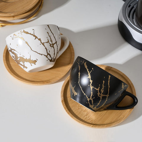 Platillos para demitasse de cerámica de LUKA, complemento elegante.