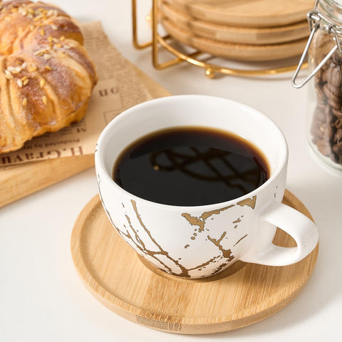Platillo cerámico Luka para tazas de espresso.