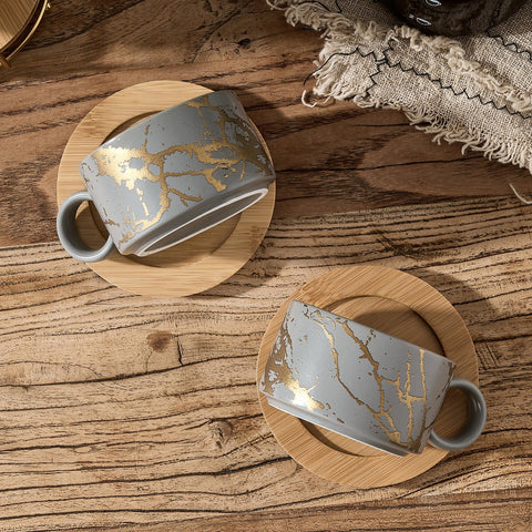 Set de 4 tazas de LUKA para cappuccino, latte y té