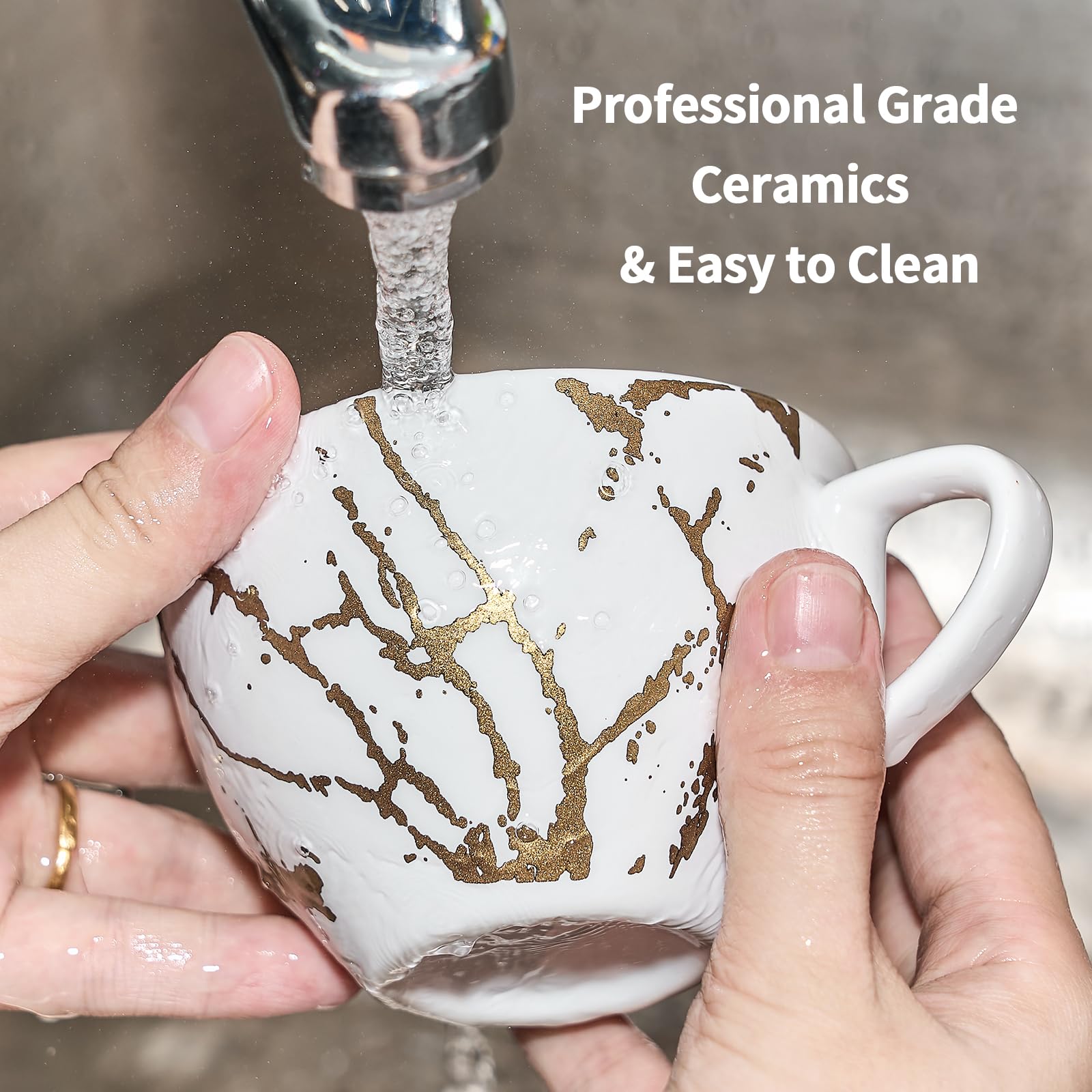 Tazas para té y café Luka, cerámicas duraderas.