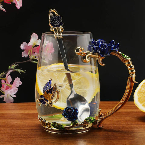 Taza Luka Tech Enamels de cristal sin plomo, brillo duradero