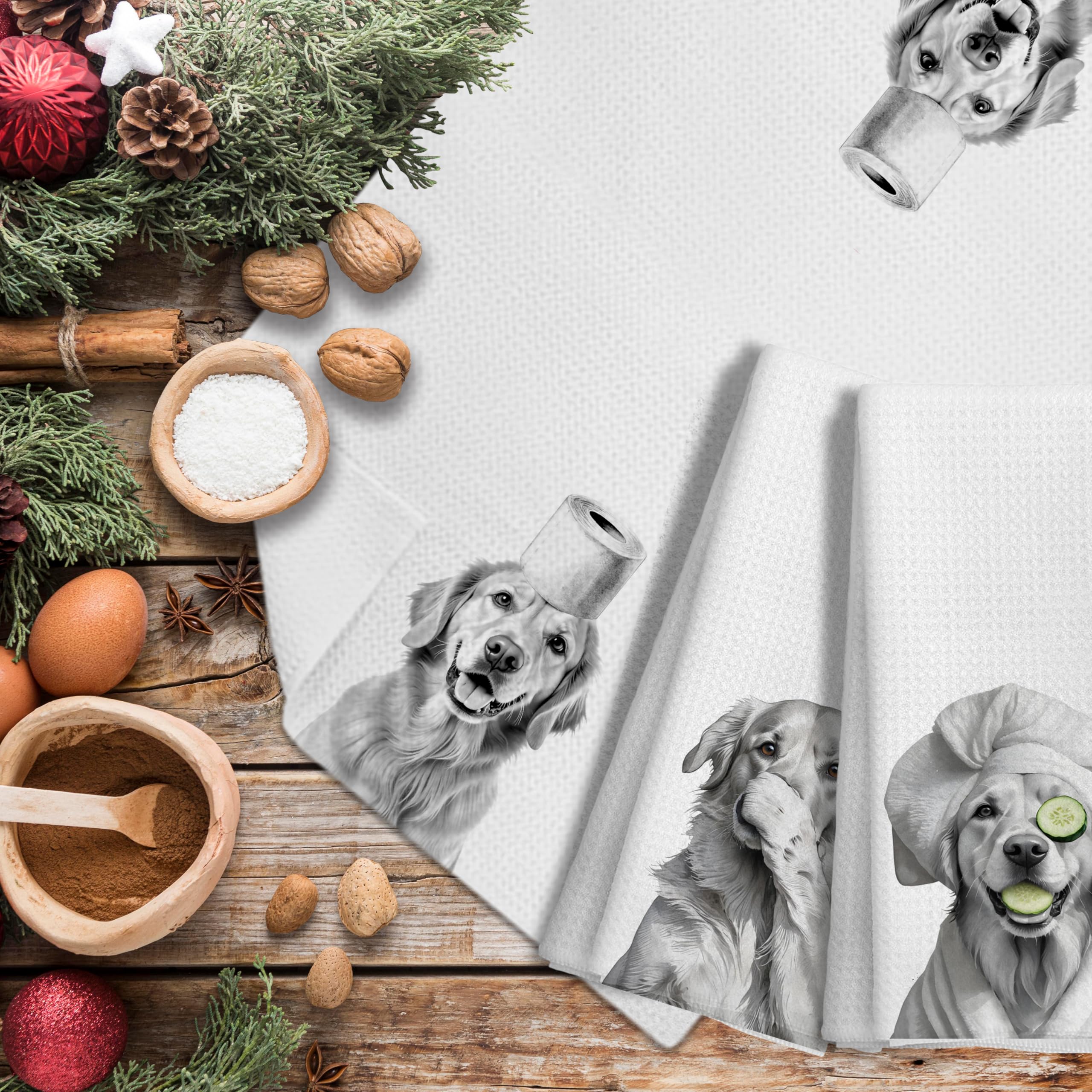 Toallas decorativas LUKIPOM para hogar y cocina, fácil complemento