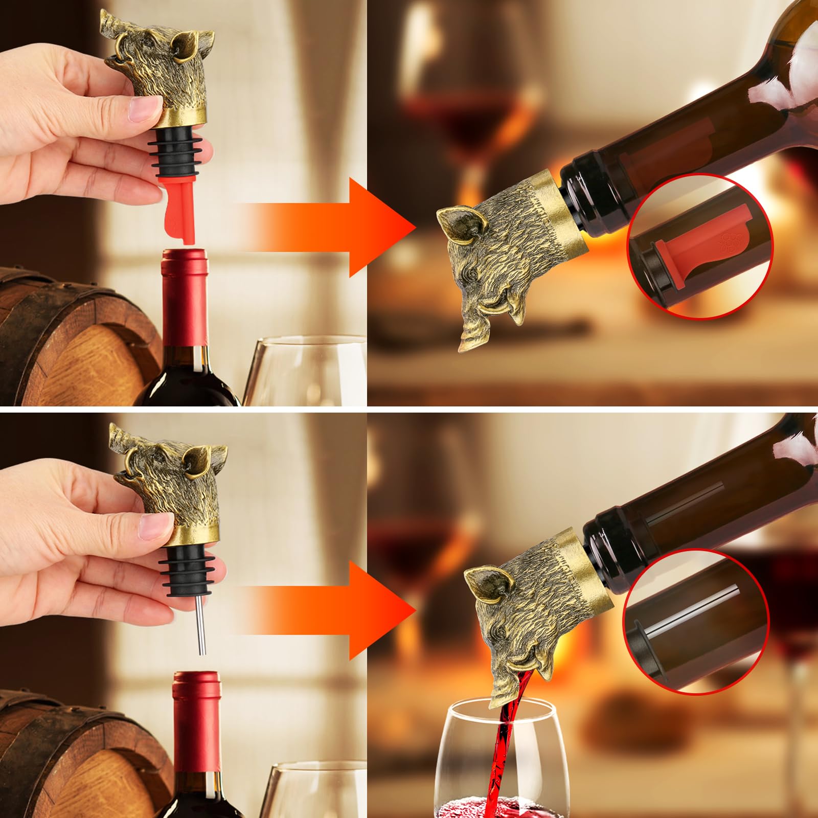 LULLEA Dispensador de vino Jabalí: vertido controlado y limpio.