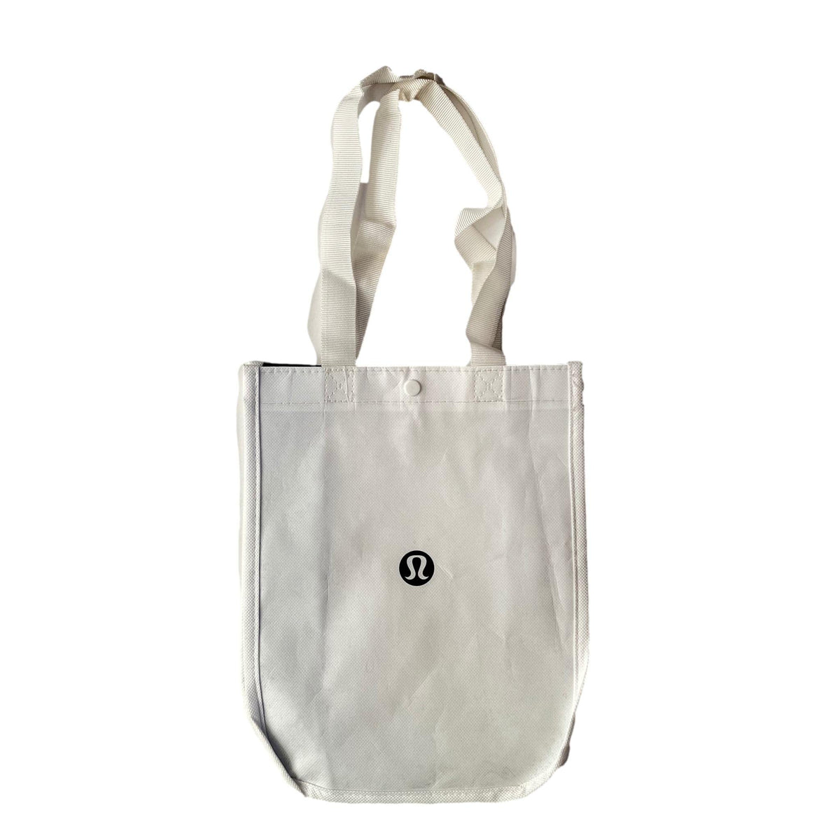 Bolsa tote blanca de lululemon para gimnasio, espaciosa y duradera para uso diario.