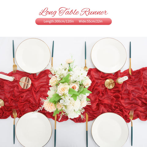 Mantel Lumaycens de gasa rojo para decoración de ambiente y escenarios