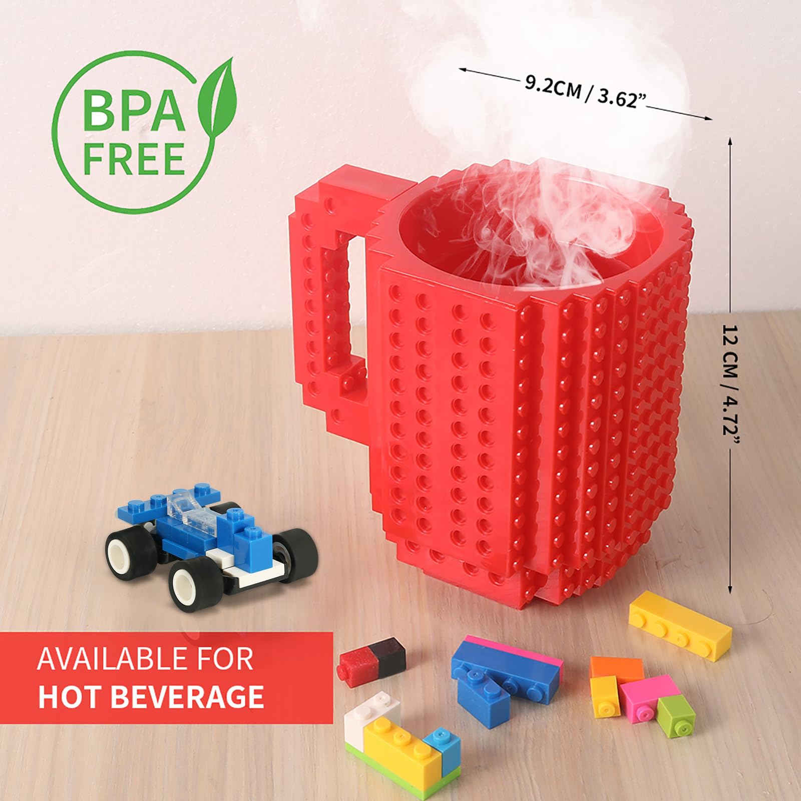 Taza Lumsburry para café con bloques, combinación práctica y lúdica.