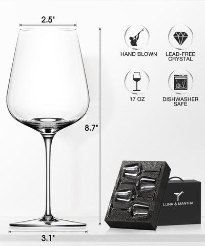 Copa Luna y Mantha con diseño de tallo delgado para mayor ligereza.